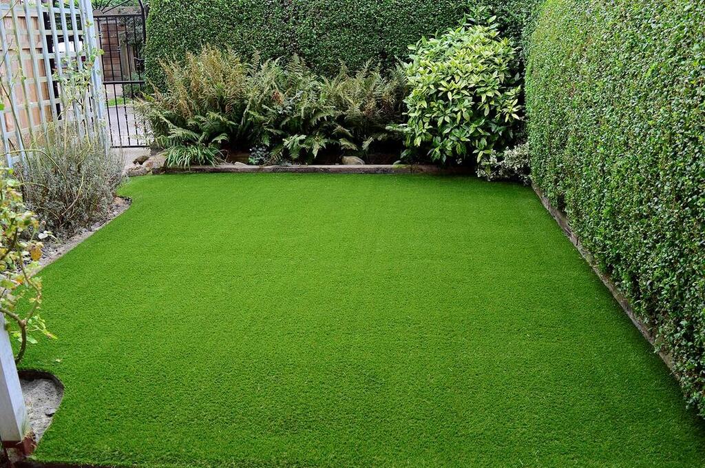 Artificial Grass quality garden green lawn.